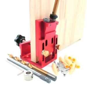 Aluminum Drill Guide Jig for Hide Screw Woodworking Tasks Kit Pocket Hole Jig