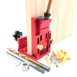 Aluminum Drill Guide Jig for Hide Screw Woodworking Tasks Kit Pocket Hole Jig