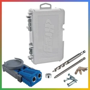 Pocket Hole Jig System Woodworking Tool Portable Drill Guide 9 Depth Settings
